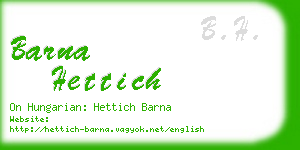 barna hettich business card